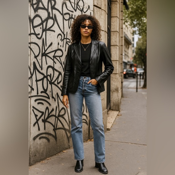 Atmosphere EUC leather jacket - Picture 1 of 9